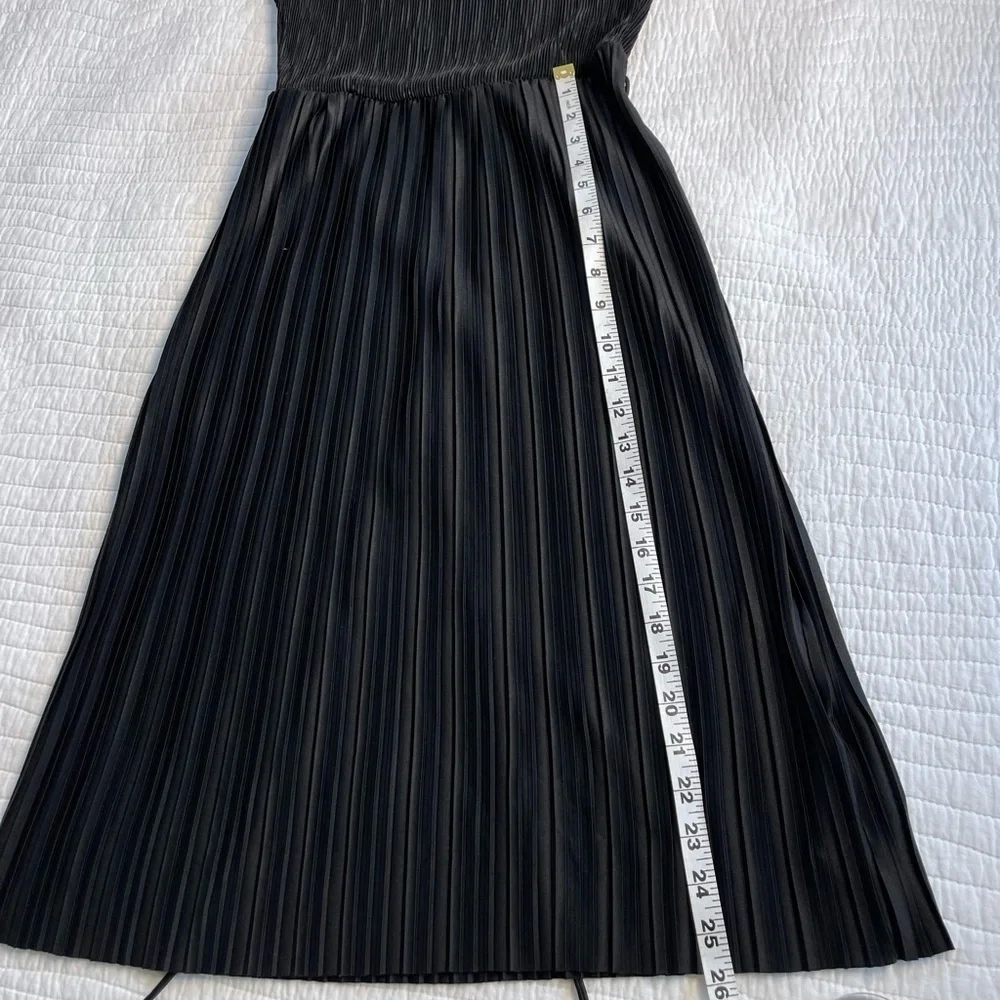 MNG Mango pleated Black Midi Party Dress Size 4 NWT - Picture 11 of 16